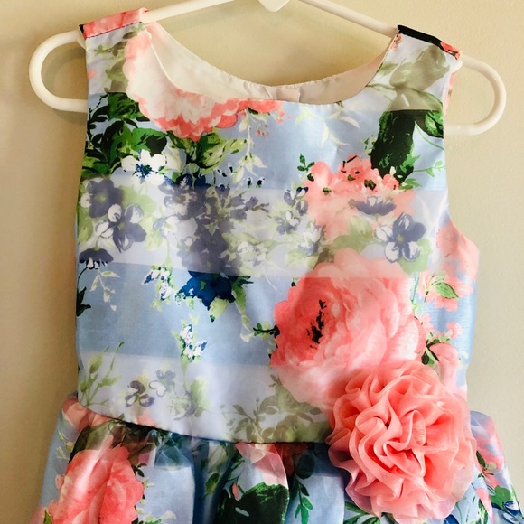 Jona Michelle Beautiful Floral Striped Dress - Picture 1 of 6